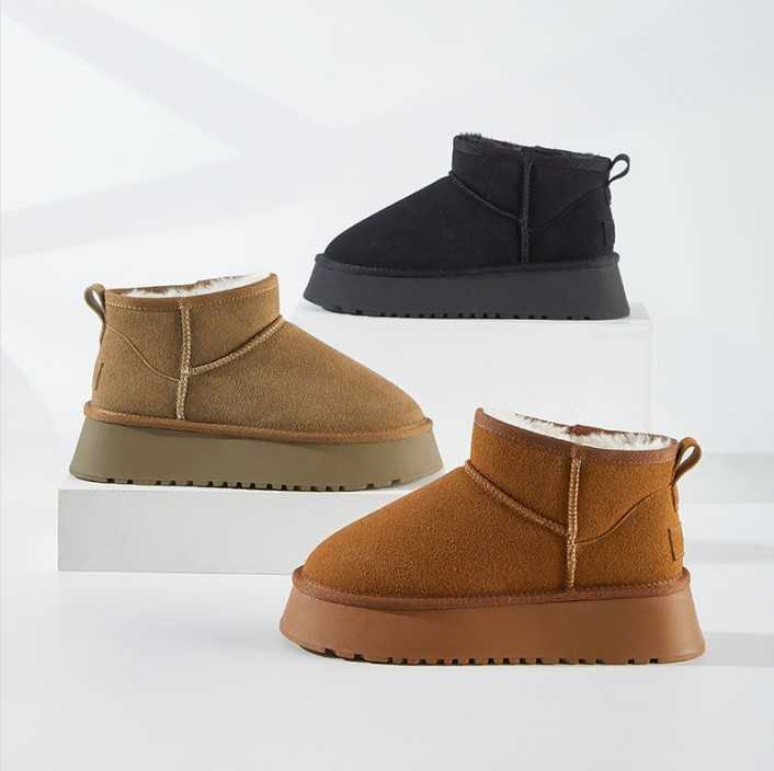 

Australias Snow Boots For Womens Ladies Ankle Black Brown Grey Slides Shoes Warm Full Fur Fluffy Furry Bootss Men Kid Child Winter Shoes 34-43 NO427, Box