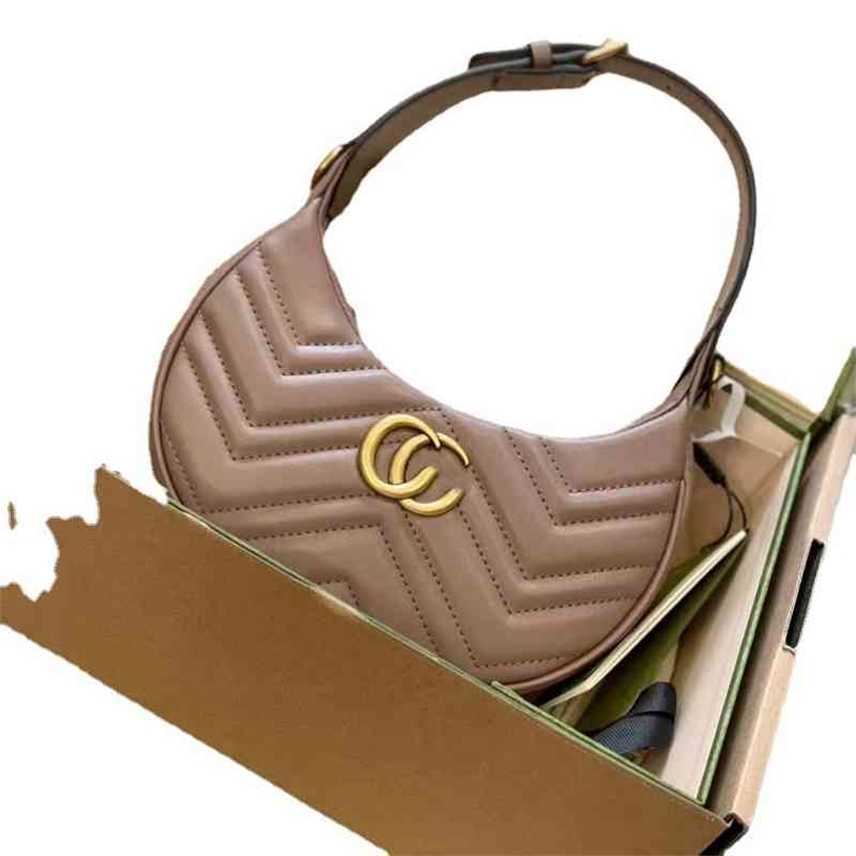 

Bags Designer standard Marmont series new moon armpit bag wavy Sling one Shoulder Messenger Purses, Black