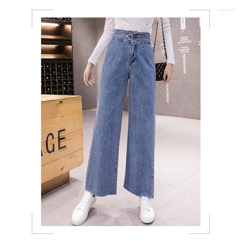 

Women' Jeans Women' JUJULAND Plus Size Women Denim Wide Leg Pants High Waist Trousers Womens Clothing Casual Bottoms Pantalon 8623, Blue