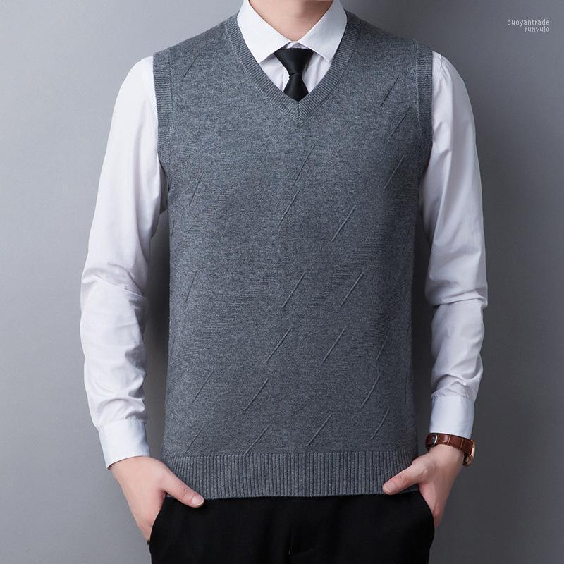 

Men's Vests Men's Arrival Autumn Vest Sleeveless Slim Solid Plain Model Jacquard Knitting Casual Wool Waistcoat Men Plus Size 3XL, Dark grey