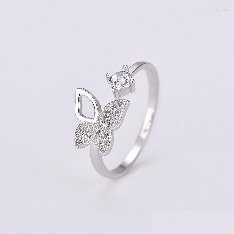 

Cluster Rings Cluster Rings 925 Sterling Sier Female Sweet Ring Finger Elegant Butterfly White Zircon Cute Circle For Women Girl Fas Dhjmt
