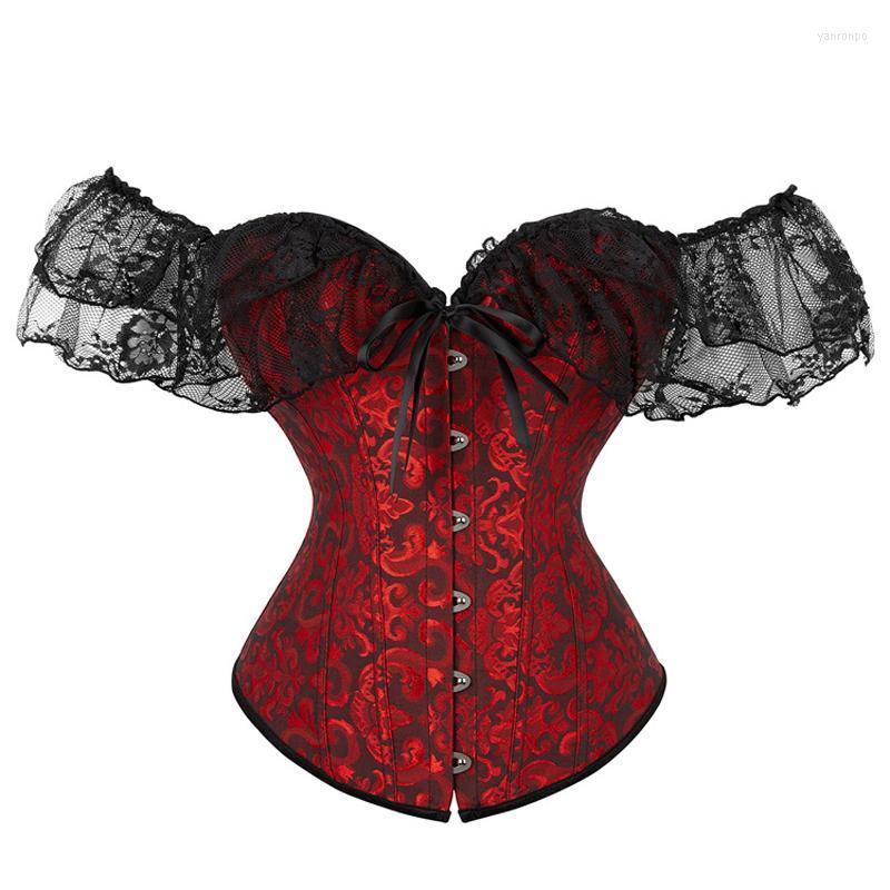

Bustiers & Corsets Multiple Color Lady Elastic Bone Corset Lace Sleeve Wedding Cocktail Clubwear Cincher Outfit Bohemian Pirate Body ShaperB, 29733b3