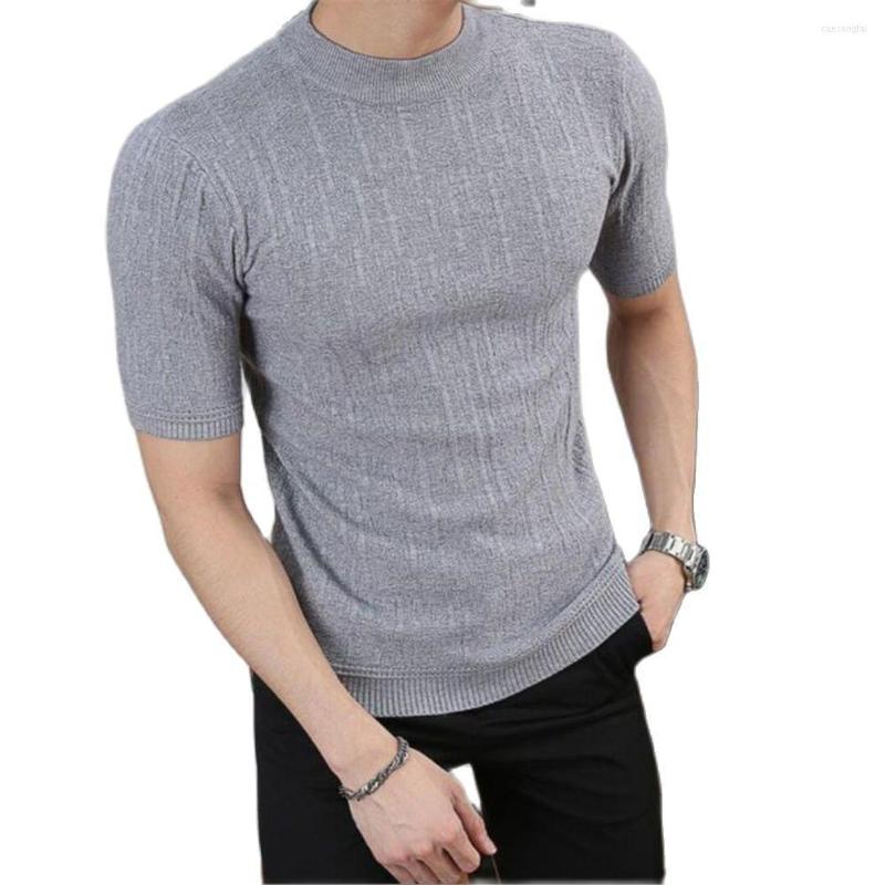 

Men's Sweaters Sweater Men Male Knitwear Mens Half-sleeved Pullover Man Autumn Slim, Black