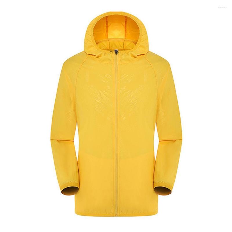 

Outdoor Jackets Men Casual Hooded Neck Long Sleeve Solid Zipper Closure Sun Protection Clothing, Black