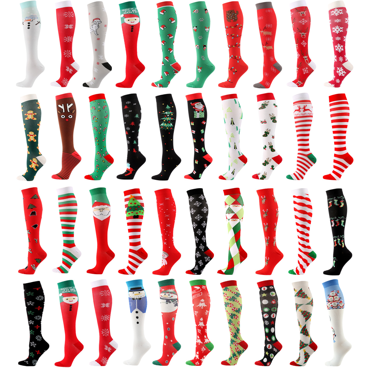 

Sports Socks Athletic Outdoor Accs New Christmas Pressure Compression for Men and Women, Aspic
