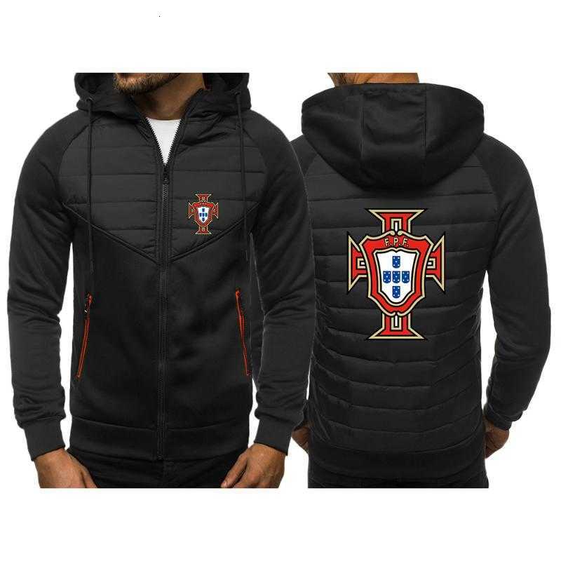 

Fleece Men's Hoodies Sweatshirts Footballer Portugal Long Sleeve Casual Zip Cotton Jackets Warm Print Fashion Hooded Outwear Coat Tops Clo