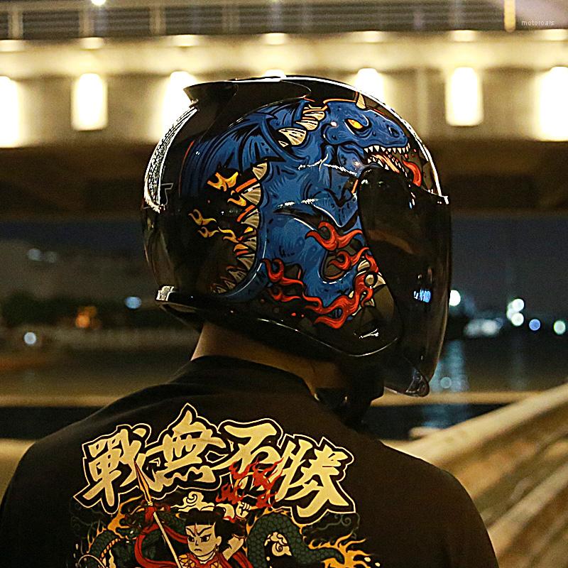

Motorcycle Helmets Helmet Open Face Capacete Motocicleta Moto Racing Vintage, 18