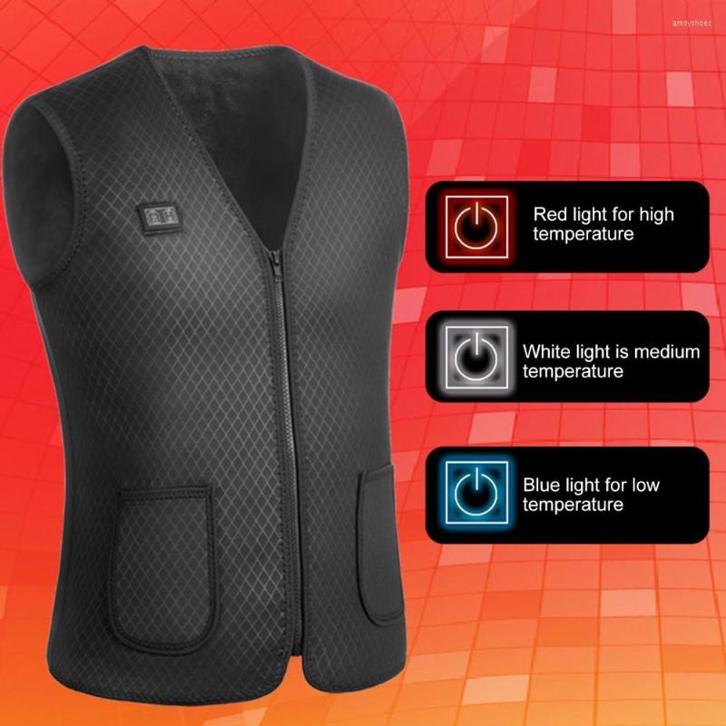 

Men's Vests Practical Middle-aged Heating Vest Quick Heat Lightweight Solid Color USB Unisex Thermal For Parents