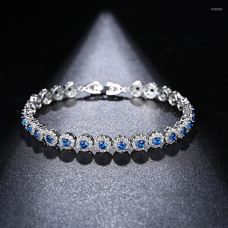 

Link Bracelets 2022 Brand Fashion Luxury For Women Wedding Party Copper Winter Round Bracelet Jewelry Ladies Classic