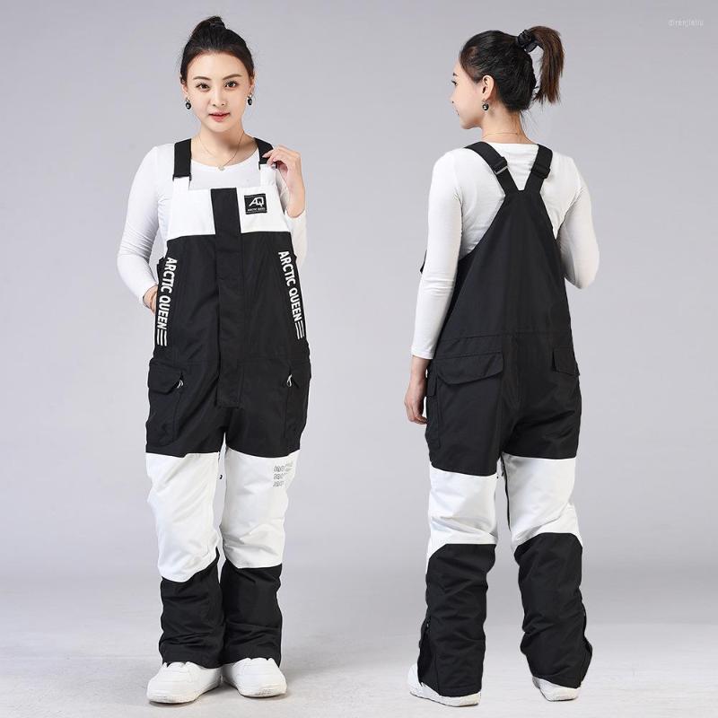 

Skiing Pants Women Ski Pant Men Snowboard Bib Trouser Winter Overall Windproof Waterproof Warm Couple For Outdoor Sport Wear Mountain Hiking, Royal blue