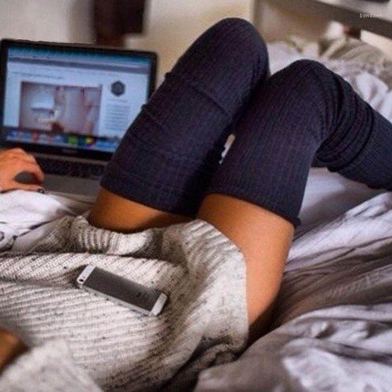 

Women Socks Winter High Stockings Warm Over Knee Women's Gaiters Striped Long Thigh Soft Wool Stocking, Beige