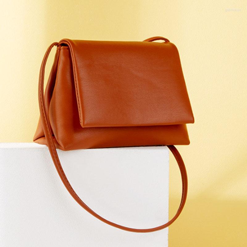 

Evening Bags Fashionable Solid Color Soft Leather Small Square Bag Simple And Versatile Single Shoulder Diagonal Straddle Women's, Black