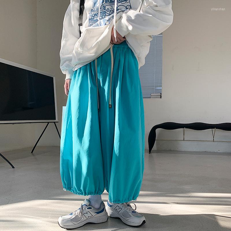 

Men's Pants 4 Colors Oversized Casual Men Fashion Loose Wide Leg Mens Japanese Streetwear Hip Hop Straight Trousers, Black