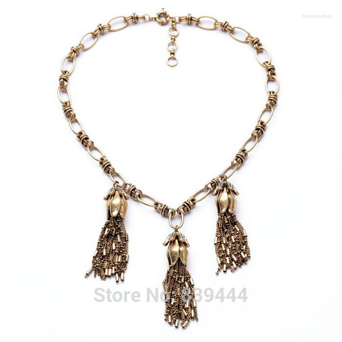 

Choker Design S Jewelry Wholesale Long Necklace Antique Gold Color Vintage Tassel Necklaces Pendants
