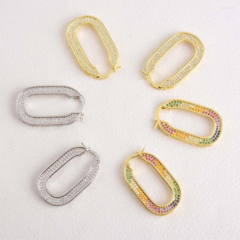 

Dangle Earrings 1Pairs Latest Fashion Top Quality Jewelry Clear CZ Oval For Women Girls