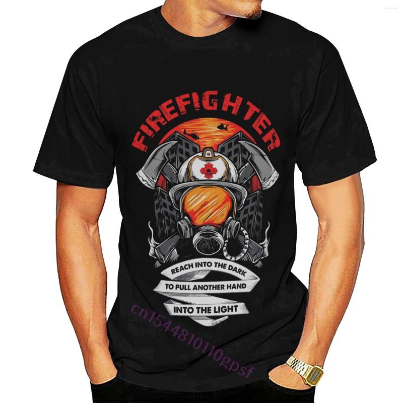 

Men' T Shirts Firefighter - Into The Light Shirt Men Cotton Casual T-Shirts Crew Neck Tee Short Sleeve Tops Party, Black
