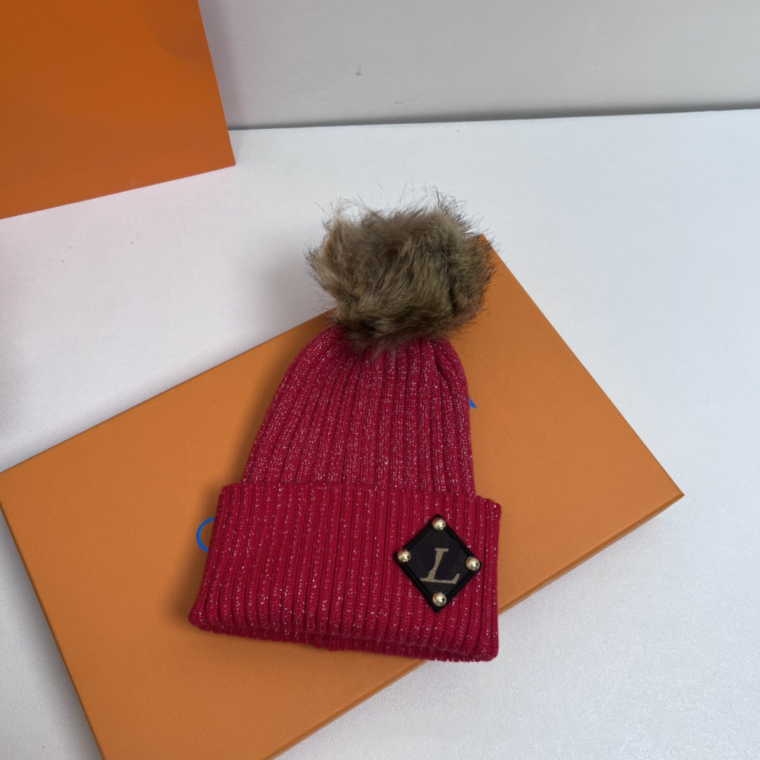 

New Autumn and Winter Women's Knitted Hat All-Match plus Square Label Sleeve Cap Windproof Warm Wool Hats, Aspic