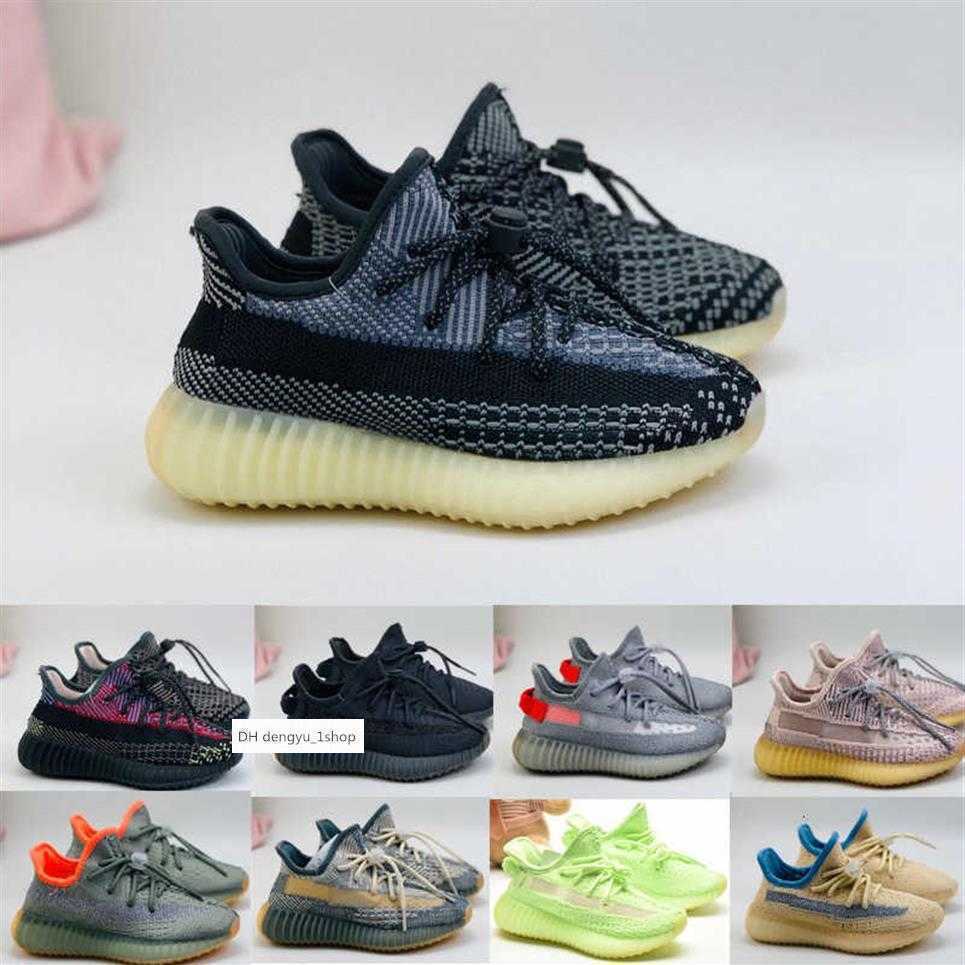 

Yezzzy shoes boy girl youth kid Black Grey Carbon V2 BOOSTs''yezzies'350, 008