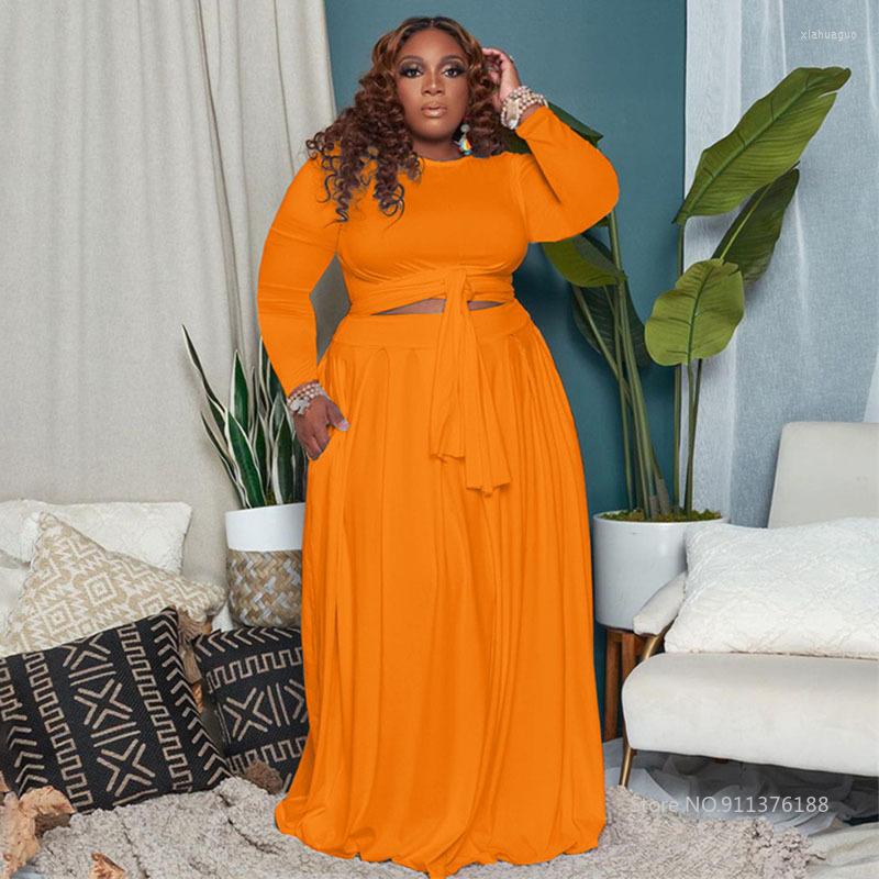 

Tracksuits Plus Size Women Clothing Two Piece Set Loungewear Long Sleeve Top And Dress Sets Ladies Fall Outfits Drop Wholesale, Green