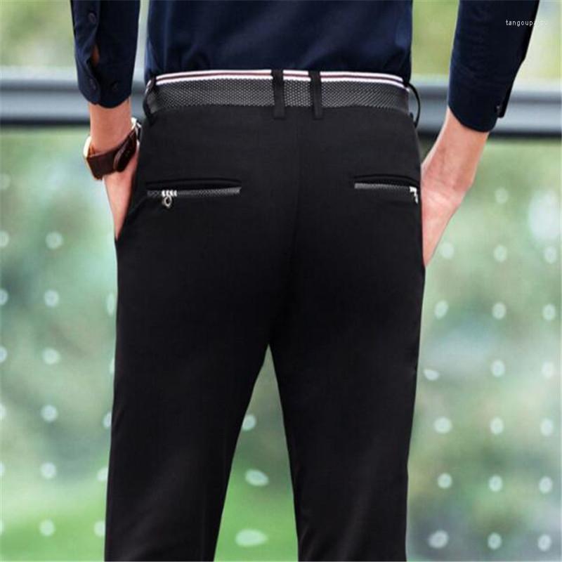 

Men's Suits Dress Pants Men Dresspants Slim Fit 2022 Fashion Business Suit Mens Leisure Trousers Ironing Korean Office Casual Solid, Black618