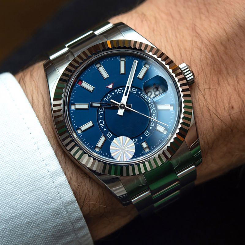 

Fashion Mens Watch Automatic Mechanical Movement 42mm Steel Dial Multifunction Designer Watches Waterproof WristWatch Montres de luxe Multiple colors available, Color 3