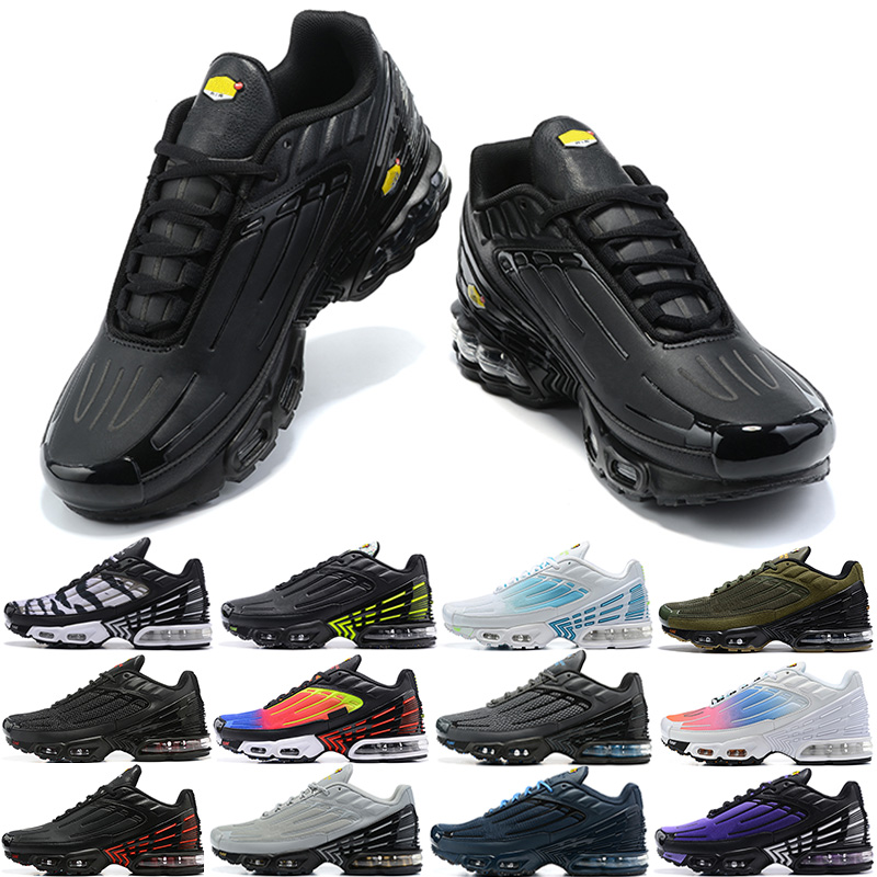 

TN 3s Plus 3 Running Shoes Men Women Terrascape Triple Black White Psychic University Blue Hyper Jade Midnight Navy Mens Trainers Outdoor Sports Sneakers, 31