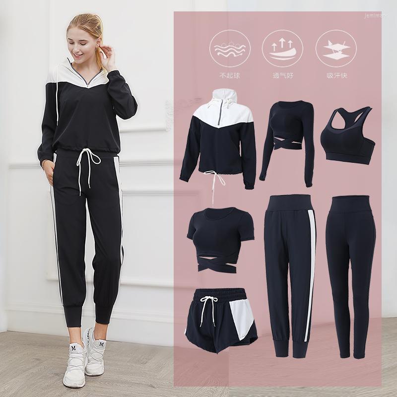 

Active Sets Fashion Yoga Set For Women 2/3/4/5/7PCS Workout Running And Walking Clothes Big Size XXXL, 2pcs-1