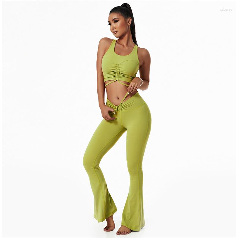 

Active Sets Women Drawstring Lapel Running Sports Set Yoga Suit Low Cut Bra Prady Jogging Underwear Leggings Gym Fitness Workout Tops Tight, A brown bra shorts