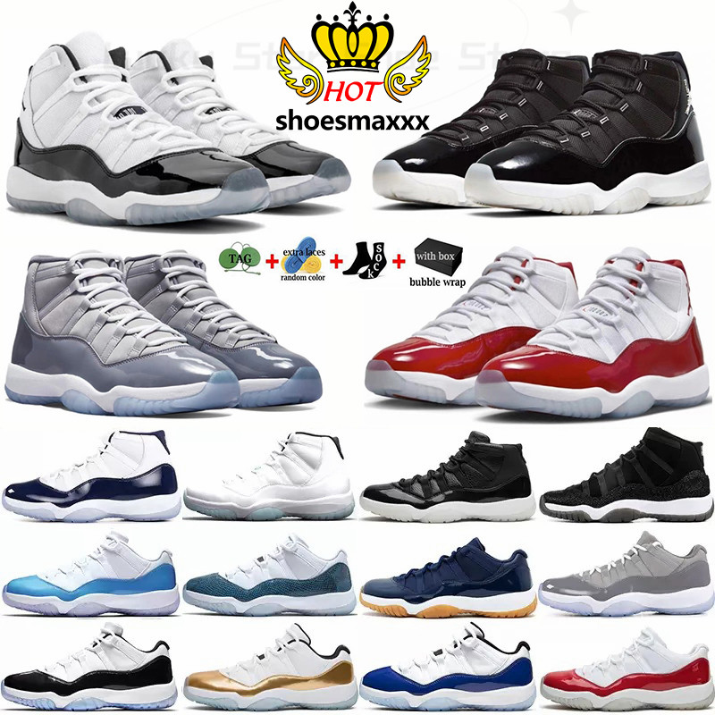 

11s basketball shoes mens Cool Grey Bred Concord Cherry 11 Win like 82 Jubilee 25th Anniversary Metallic Silver Cap and Gown Gamma Blue men women sneakers, 24