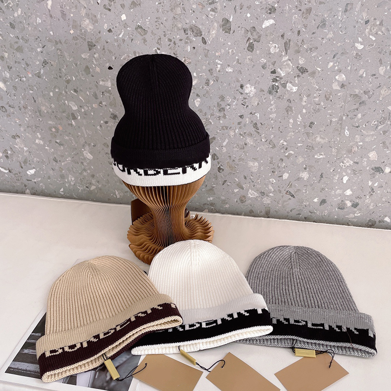 

Luxury Designer beanie bonnet Knitted Woolen Hat For Men Women soft Cashmere cold caps Autumn Winter classic style Multicolor Fashion Accessories good, White