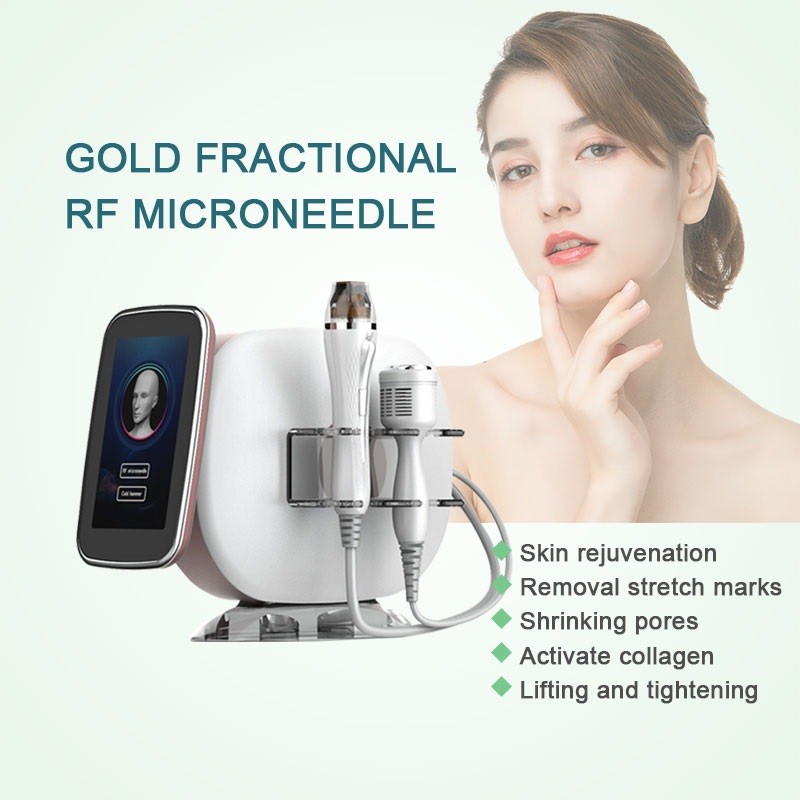 

Fractional Microneedling RF With Cold Hammer 2 In 1 Machine Gold Micro Needle Radio Frequency Microneedle Equipment fOR Stretch Mark Removal Tightening Lifting