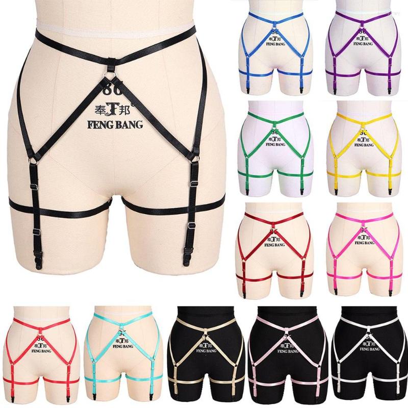 

Garters Punk Accessories Gothic Belt Fetish Leg Harness Sexy Pole Dance Rave Bondage Body Thigh Stockings Garter Suspender, White