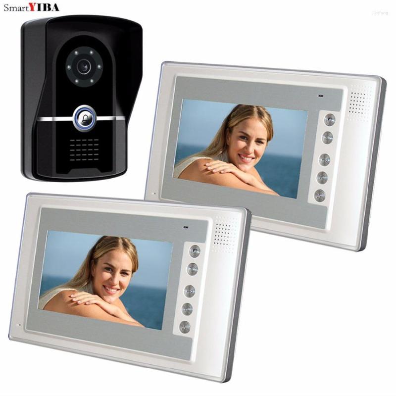 

Video Door Phones SmartYIBA 7" Wired Color Bell Security System Hands-Free Intercom Kits Digital Night Visual Camera Phone