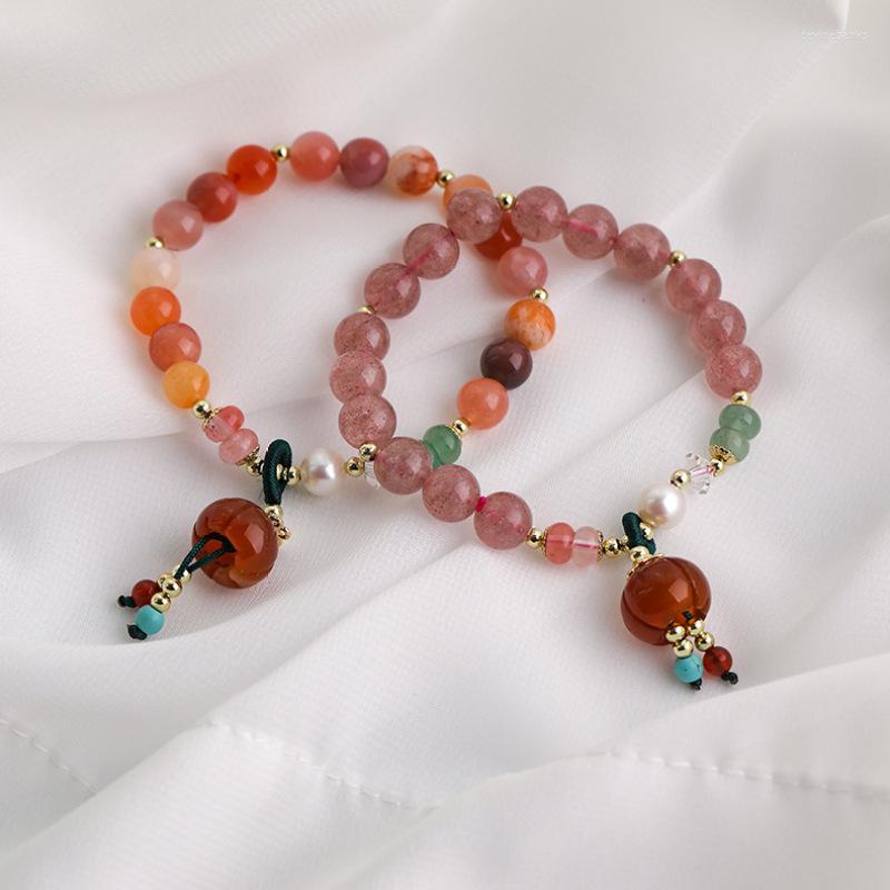 

Strand Vintage Ethnic Natural Crystal On Hand Multicolor Colorful Gemstone Bracelet For Women Fashion Jewelry 2022