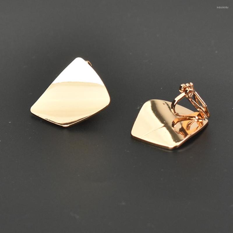 

Backs Earrings Gold Color Geometric Irregular Clip For Women Non Pierced Jewelry Metal Ear Cuff Earring Fashion Accessories