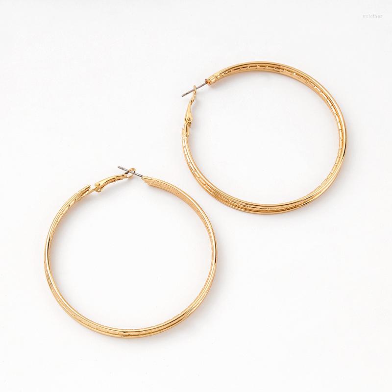 

Hoop Earrings Statement Gold Big Circle For Women Gift Vintage Fashion Jewelry 2022