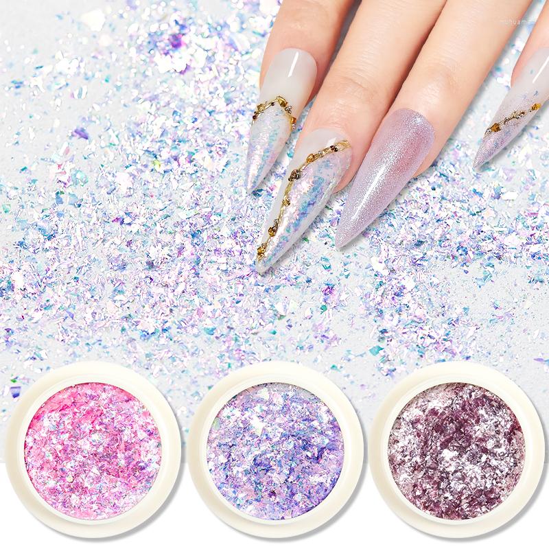 

Nail Glitter 1 Box Shiny Powder Holographic Flakes Design For Gel Polish Manicure Pigment Decoration Accessory