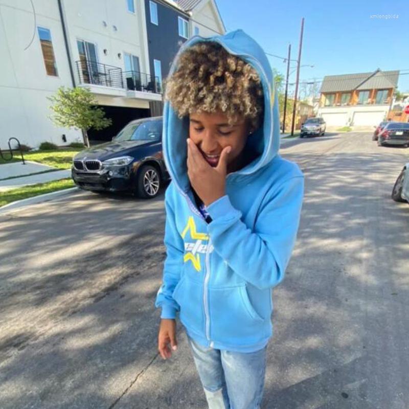 

Men's Hoodies Streetwear Full Zip Hoodie Star Letter Graphic Print Long Sleeve Oversized Jacket Men Women Zip-Up Cardigan Outer Wear Coat, Black