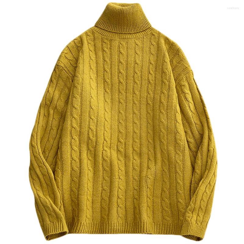 

Men's Sweaters 2022 Japanese Style Hip Hop Loose Pullover Sweater Oversized Knitted Women And Men Turtleneck Jersey Unisex Coats 9200, Turtleneck grey