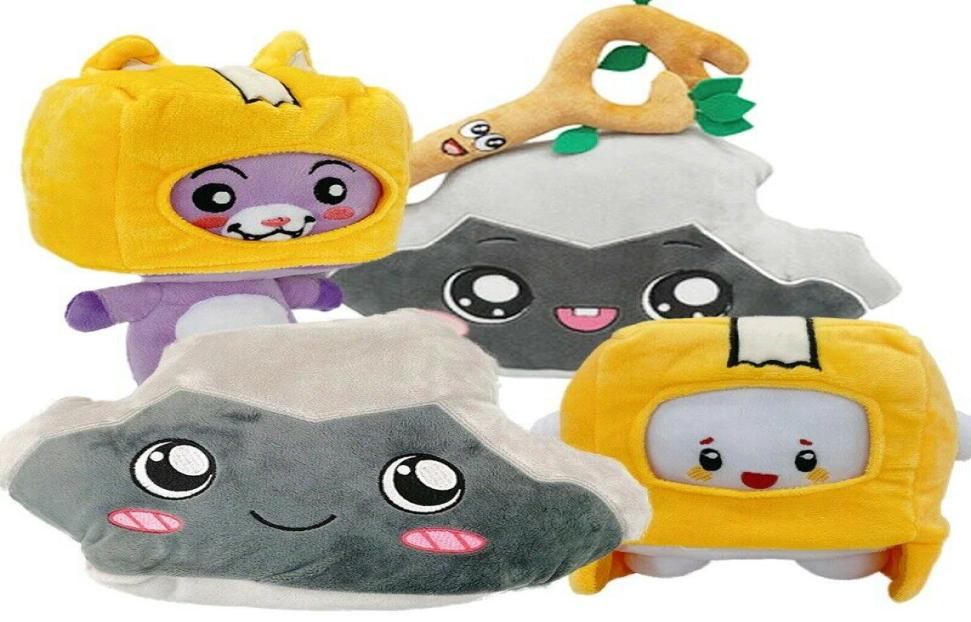 

Set of 4 Pieces Lanky Box Plush Toys Boxy Foxy Rocky Tree Branch Stich Anime6282950, Multicolor