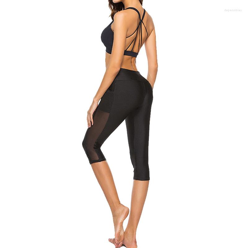 

Active Shorts 2022 Fashion Mesh Patchwork Yoga Women High Waist Skinny Jogging Running Cycling Fitness Workout Gym Clothing, Black