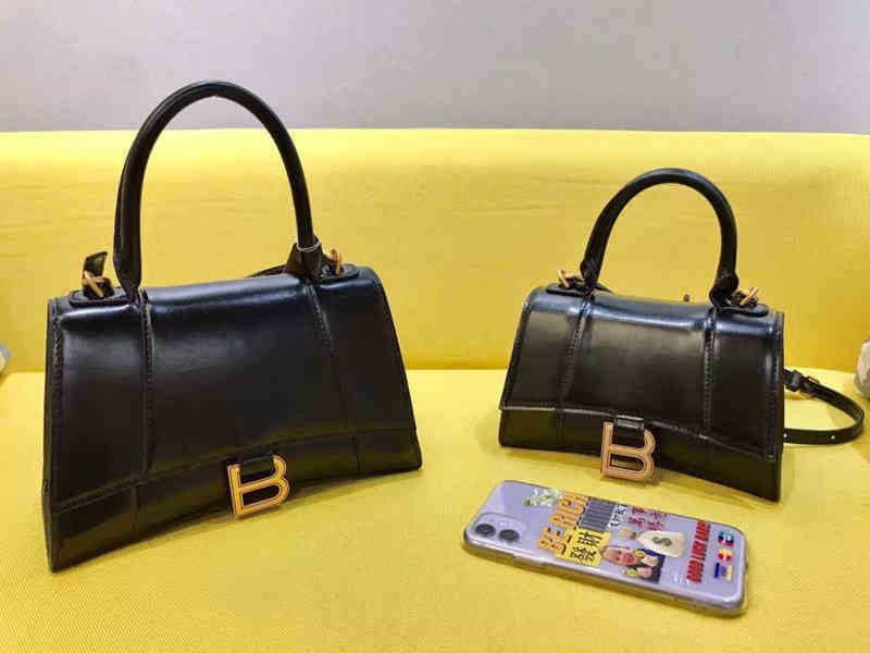 

balenciga b Family 2022 Designer Bag Women's Leather Hourglass Bag Crocodile Pattern High Version B-shaped Diagonal Women's Bag One