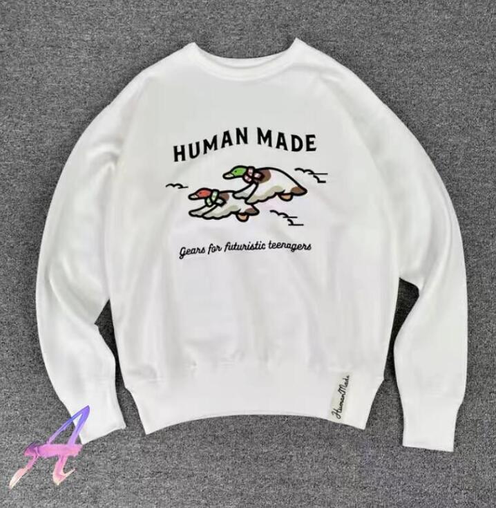 

Hoodie Sweatshirts Velvet Round Neck Casual Pullover Men Women, White