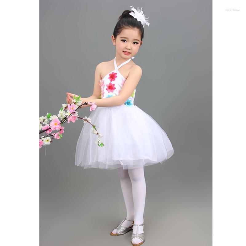 

Stage Wear Style Children's Dance Costumes Girls Princess Dress Suspenders Fluffy Skirt Children Chorus Performance Clothing