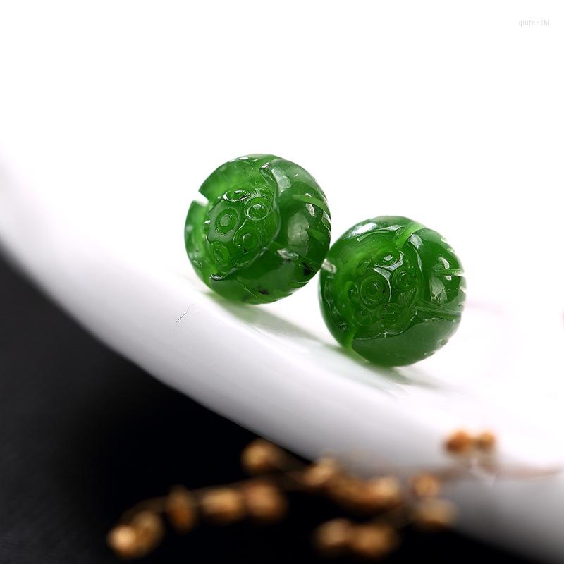 

Dangle Earrings S925 Pure Silver Antique Mosaic And Tian Bi Yu Lian Peng Lady's High-grade Top Dressing Ear Studs Wholesale