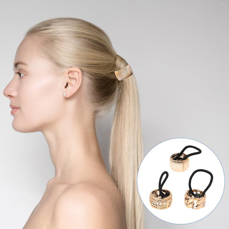 

Bandanas 6Pcs Hair Cuff Circle Band Buckle Holder Tie For Girls