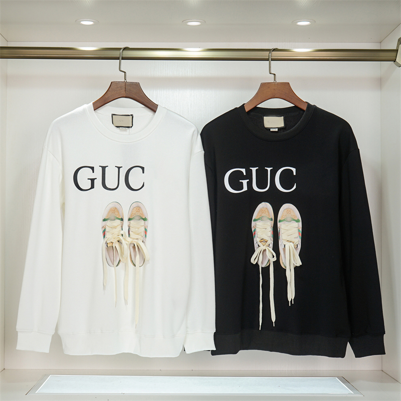 

Heavyweight Sweatshirt Loose Versatile Slim Fit Pullover Printed Fashion Brand Round Neck High Street Couple Shirt, Black