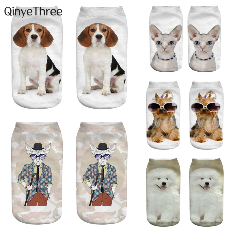 

Socks New Fashion Cute Dog 3D Printing Women Ankle Happy Animal Sock Art Puppy Hosiery Cool Life Sox Dropship Drop Delivery 2022 Smtji, As details