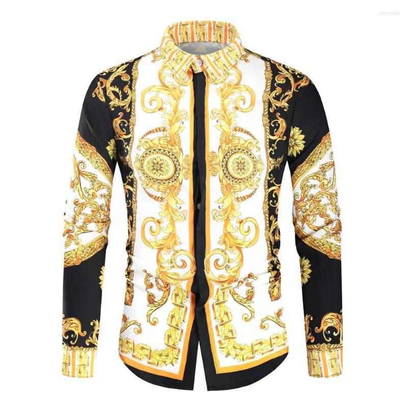 

Men's Dress Shirts Fashion Luxury Royal Clothing Men's Tops 3D Printing Clear Pattern High Quality Plus Size Accessories, Fu90
