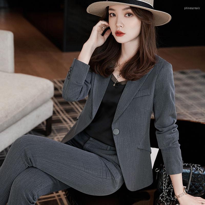 

Women' Two Piece Pants 2022 Korean Fashion Suit Elegant Women' Office Clothes Thin Long Sleeve Temperament Jacket Two-piece Set J93, Qianlv pantsuits